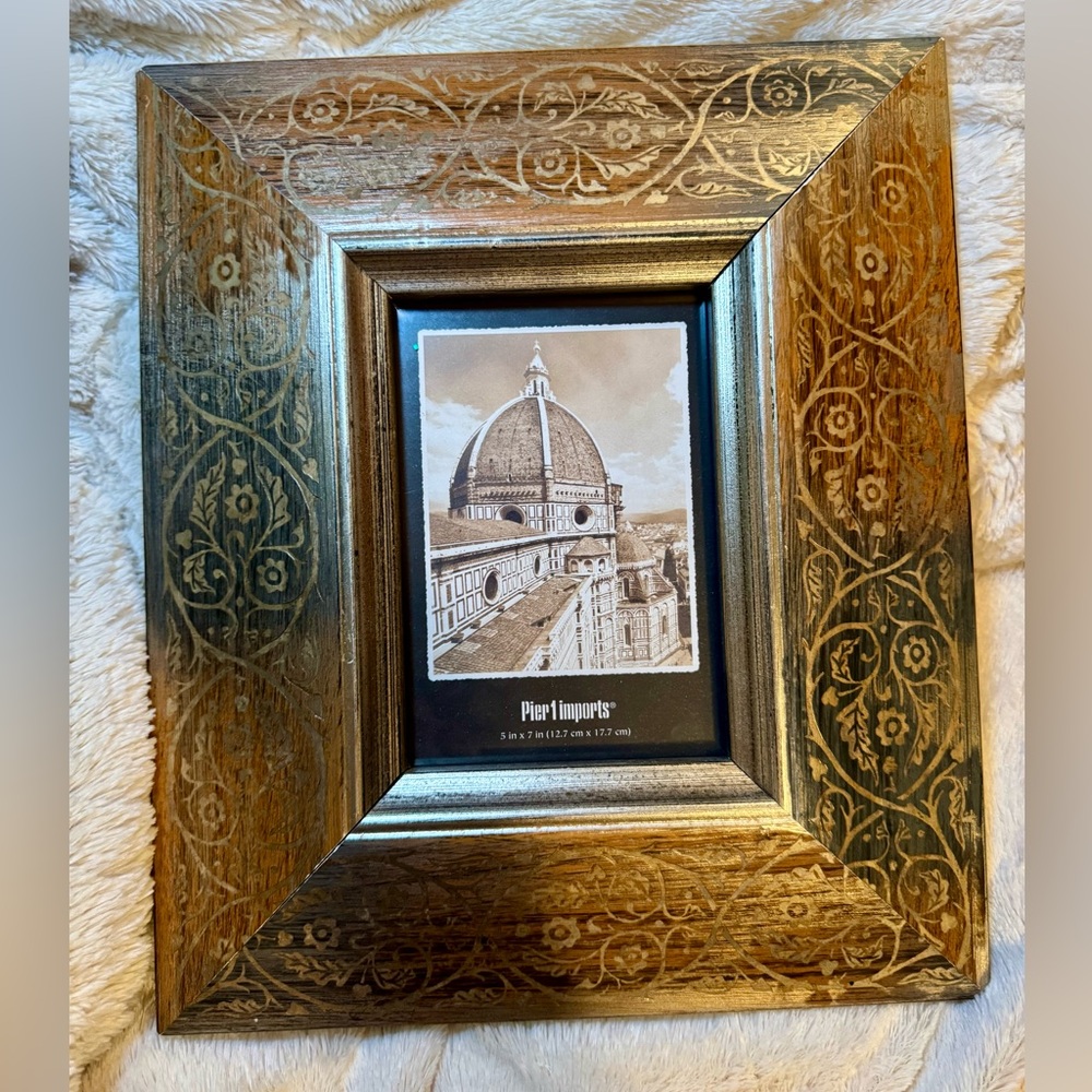 Pier 1 Gold and Brown Decorative Frame